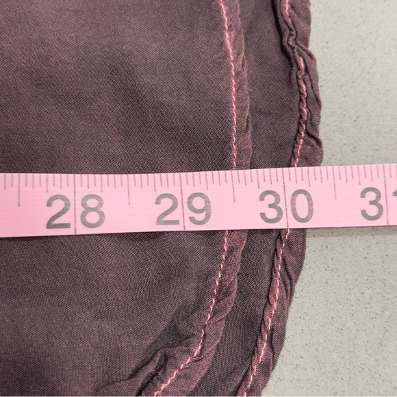 WHITE BIRCH Pink Black Ombre Button Down Roll Tab Long Sleeve Top Women's XL - Picture 8 of 8